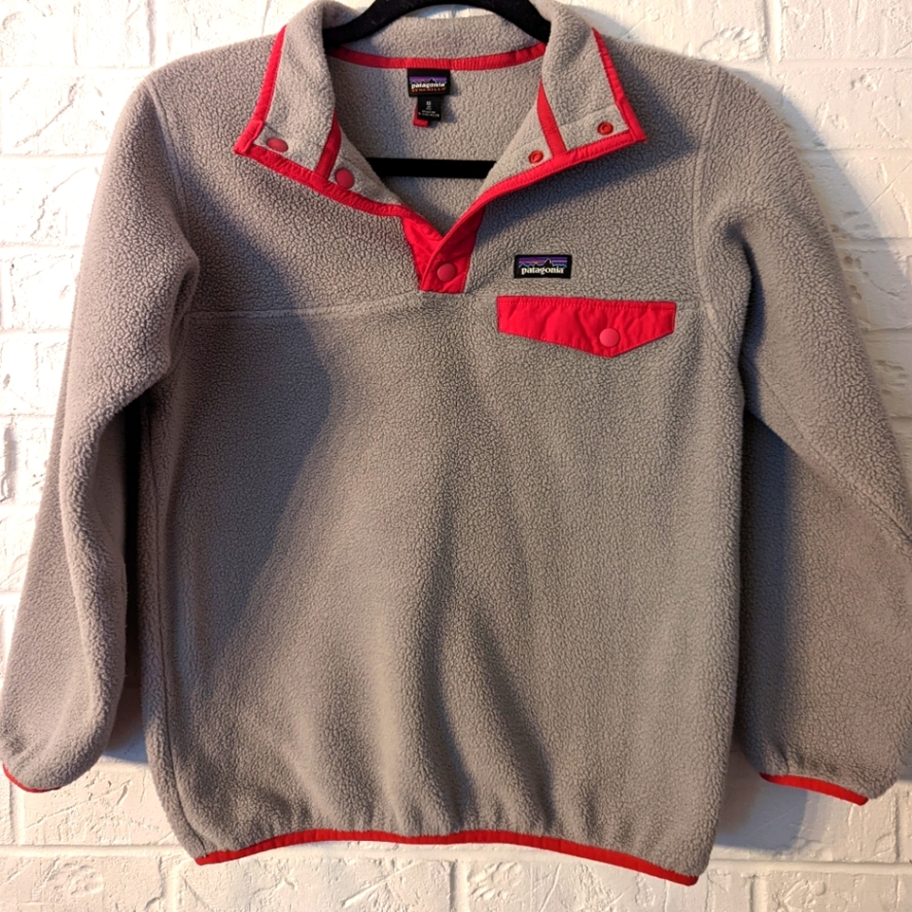 Girls Patagonia Snap Synchilla Fleece (M)